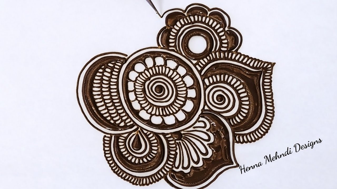 Beautiful flower mehndi design | New Stylish mehndi design back hand/Aesthetic arabic mehndi designs