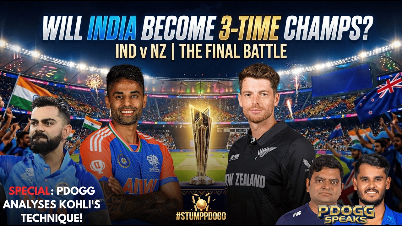WILL INDIA BECOME 3-TIME CHAMPS? IND vs NZ Final Preview + Kohli's Technique Fixed? | Pdoggspeaks