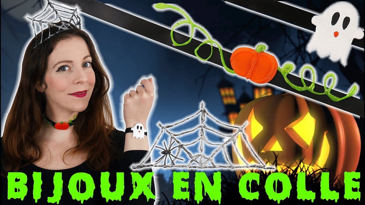 DIY BIJOUX EN COLLE HALLOWEEN FACILES