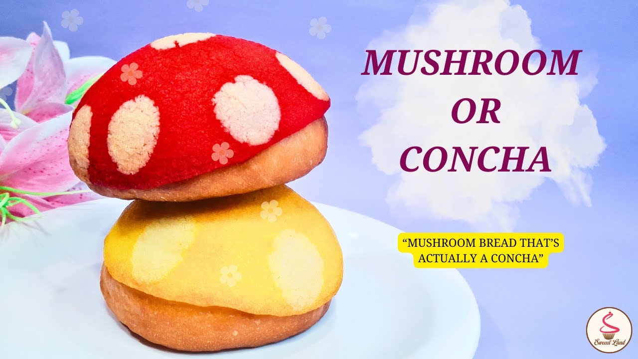 Best Eggless Concha Recipe | Mexican Sweet Bread in Mushroom Shape