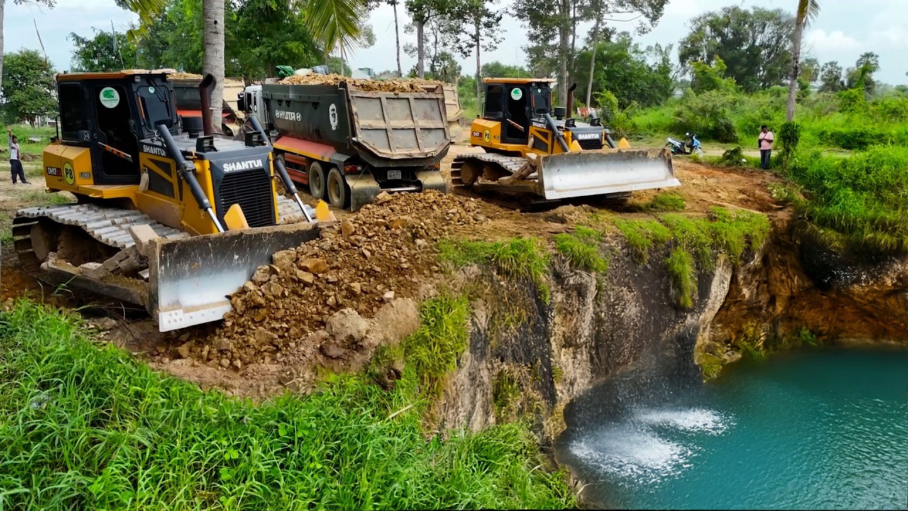 Exquisite Start Job Project! This Large Land Size Whole Was Deleting With Trucks 20T & Dozer -Erase!