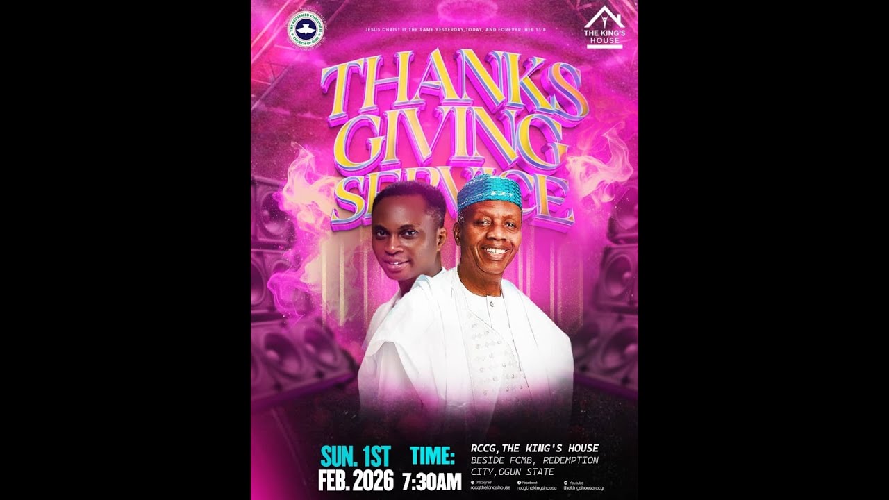 RCCG, THE KING'S HOUSE || SPECIAL SUNDAY THANKSGIVING SERVICE || FEBRUARY EDITION DIVINE INSURANCE