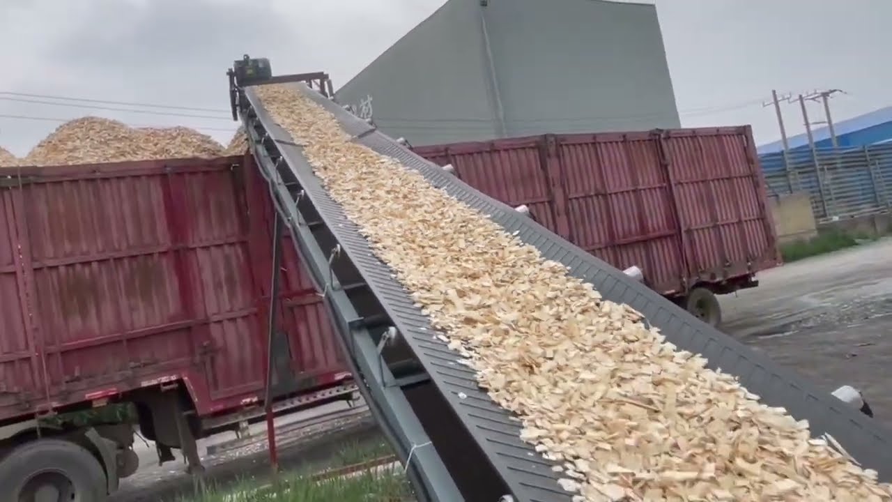 Vibration screen for selecting wood chips