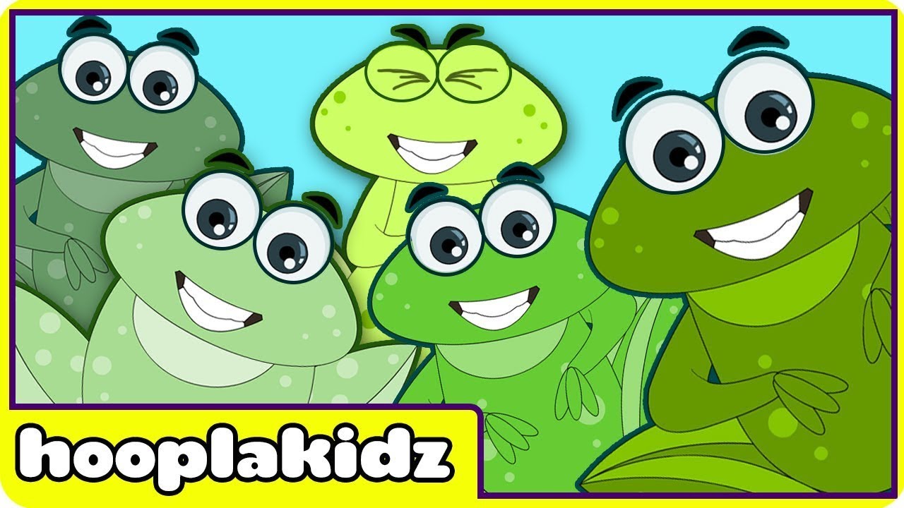 Five Little Speckled Frogs | Nursery Rhyme | Hooplakidz