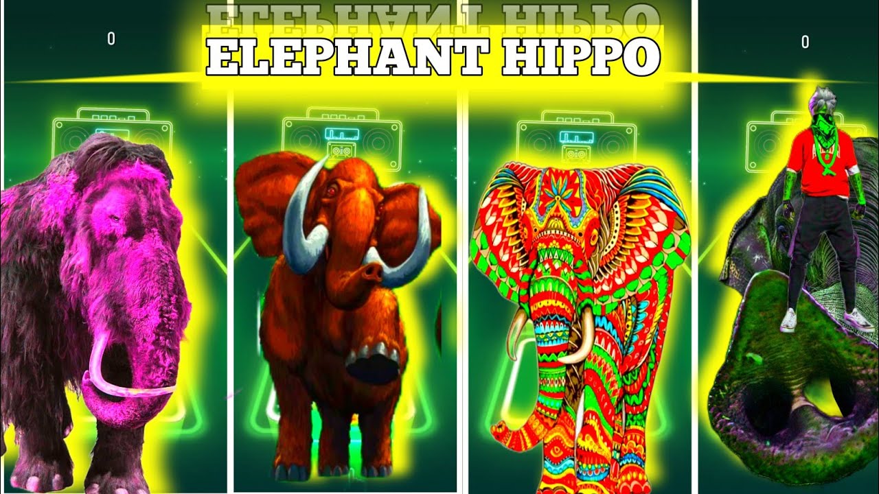 Tiles Hop - Mammoth🆚 Elephant 🆚 Funny Mammoth 🆚 Funny Elephant  🎶 Tiles Hop EDM Rush