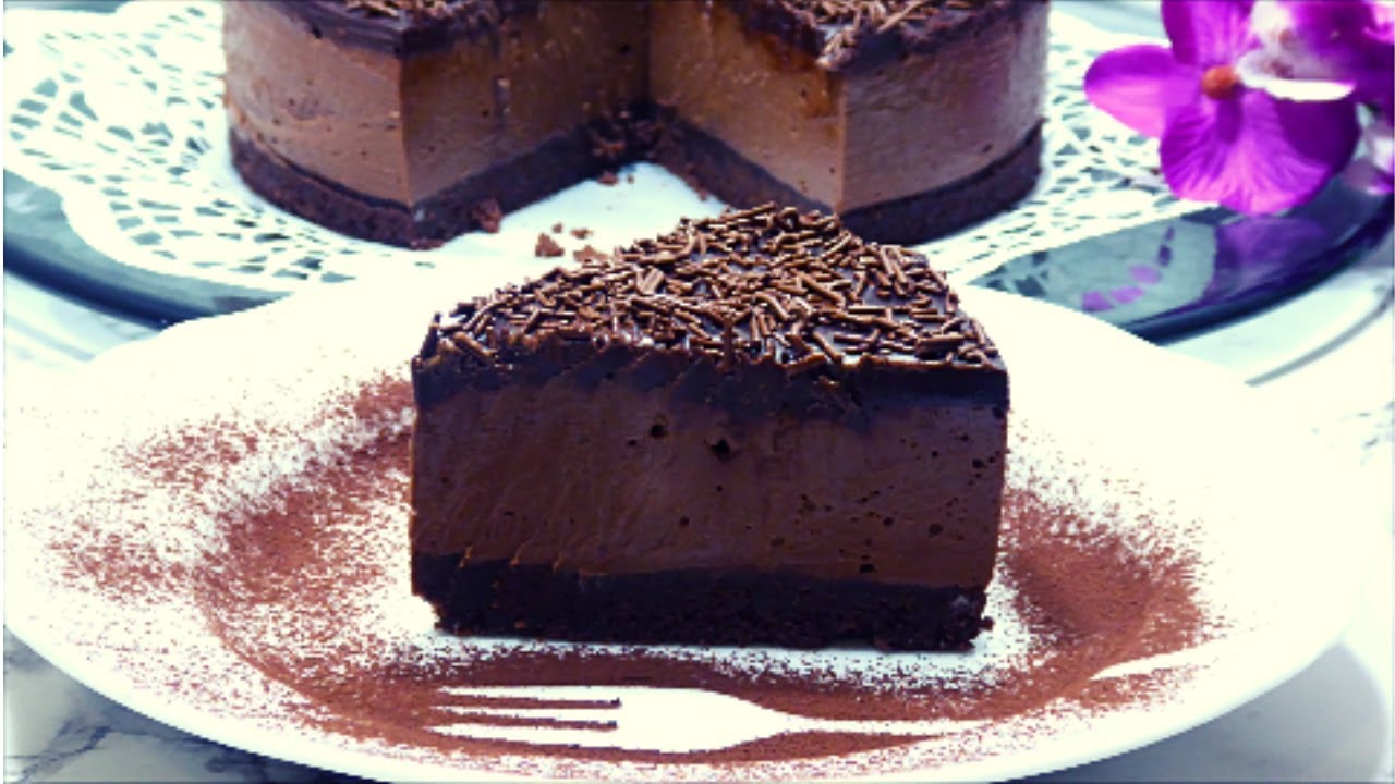 CHEESECAKE FREDDA AL CIOCCOLATO, senza forno / CHEESECAKE COLD WITH CHOCOLATE, no baking