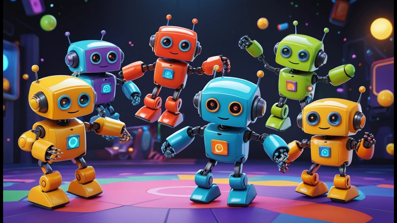 Sechs kleine Tap Tap Tap Roboter | Robotersong für Kinder & Kindergartenlieder