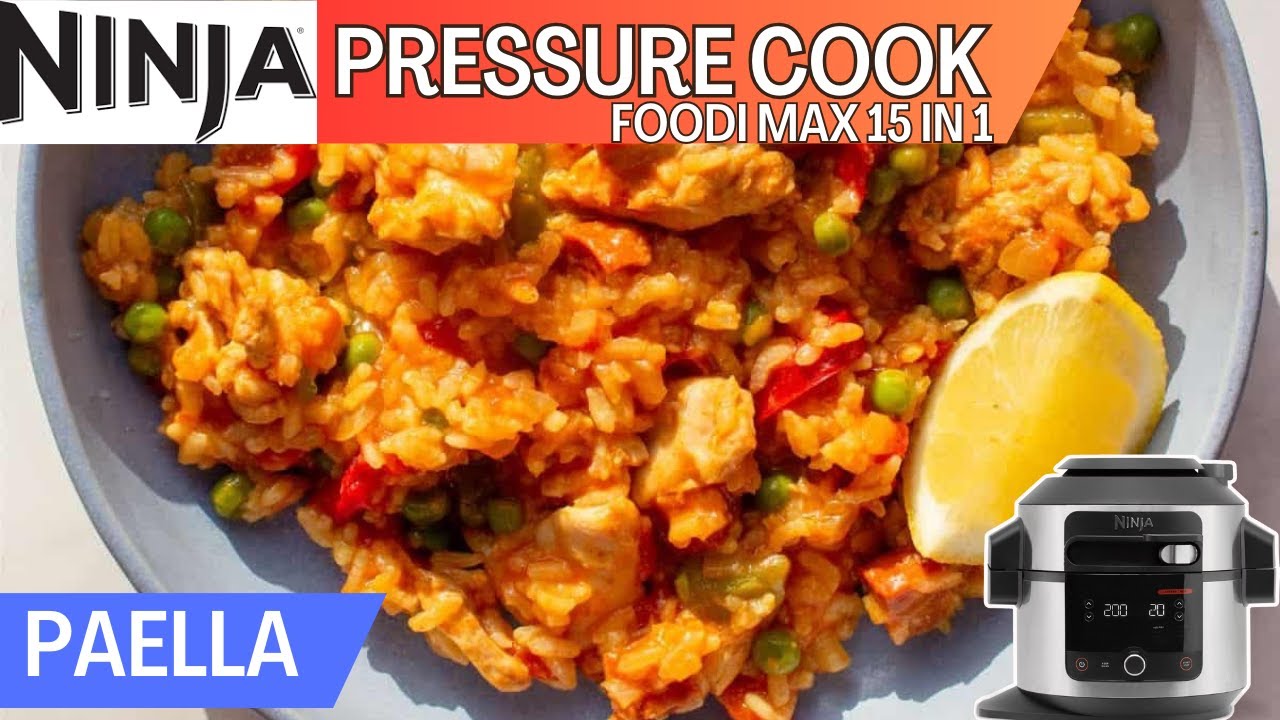 NINJA FOODI 15 in 1 How to *PRESSURE COOK* CHICKEN & CHORIZO PAELLA | One Pot Family Dinner
