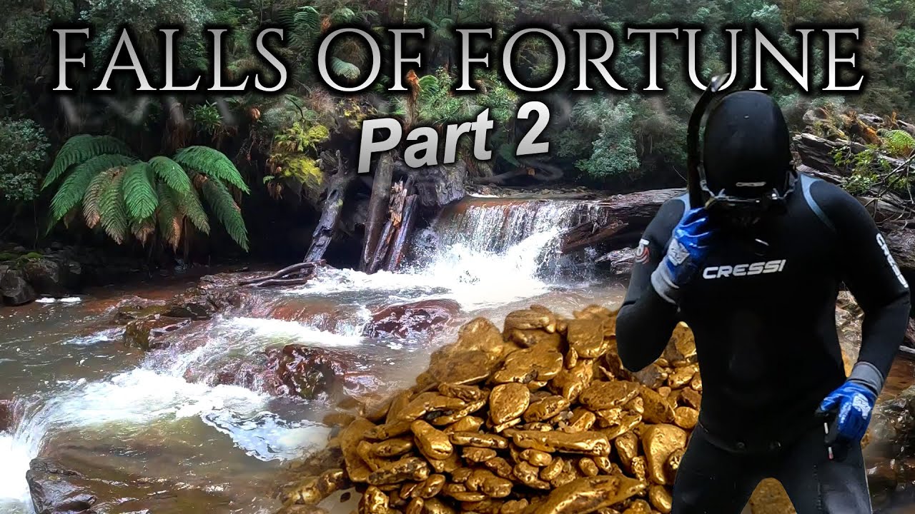 Huge gold deposits found in boil holes beneath the FALLS OF FORTUNE!!