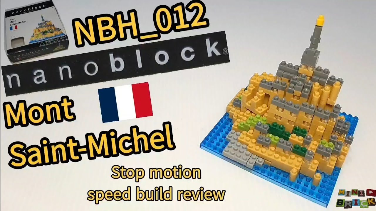 nanoblock NBH_012 | Mont Saint-Michel 🇫🇷 | Stop motion speed build review and set instruction