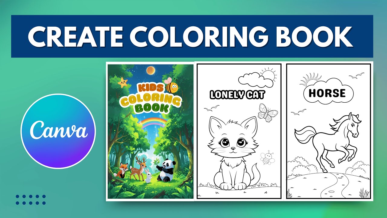 How to Create a Coloring Book in Canva 2025 | Perfect for KDP or Etsy | Step-by-Step guide