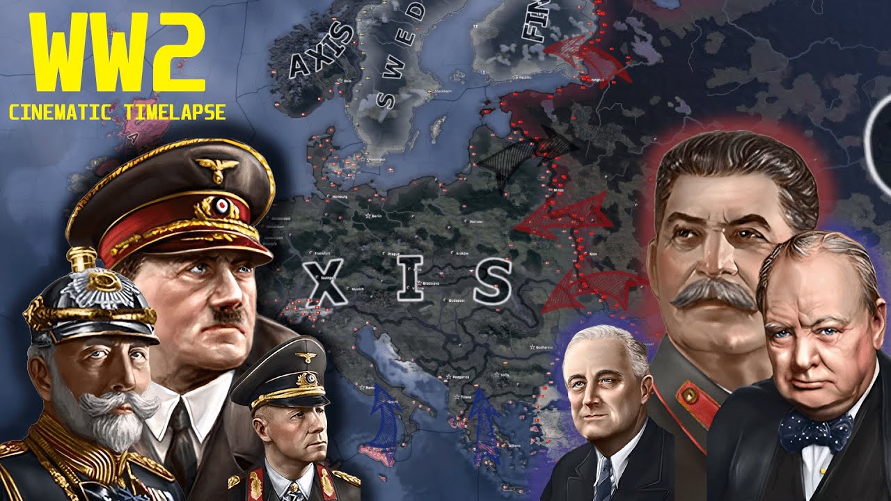 10 years war in Europe-Hoi4 Timelapse