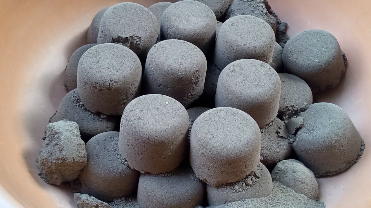 pure cement shapes crumbling 🤤😍#satisfying #cementcrush #asmrvideo 😍🤩🩶