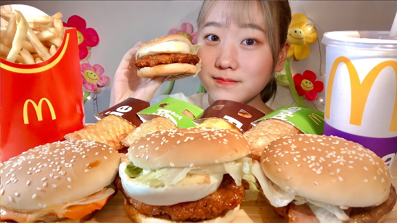 ASMR てりやきマクドナルド McDonald's 맥도날드【咀嚼音/大食い/Mukbang/Eating Sounds】