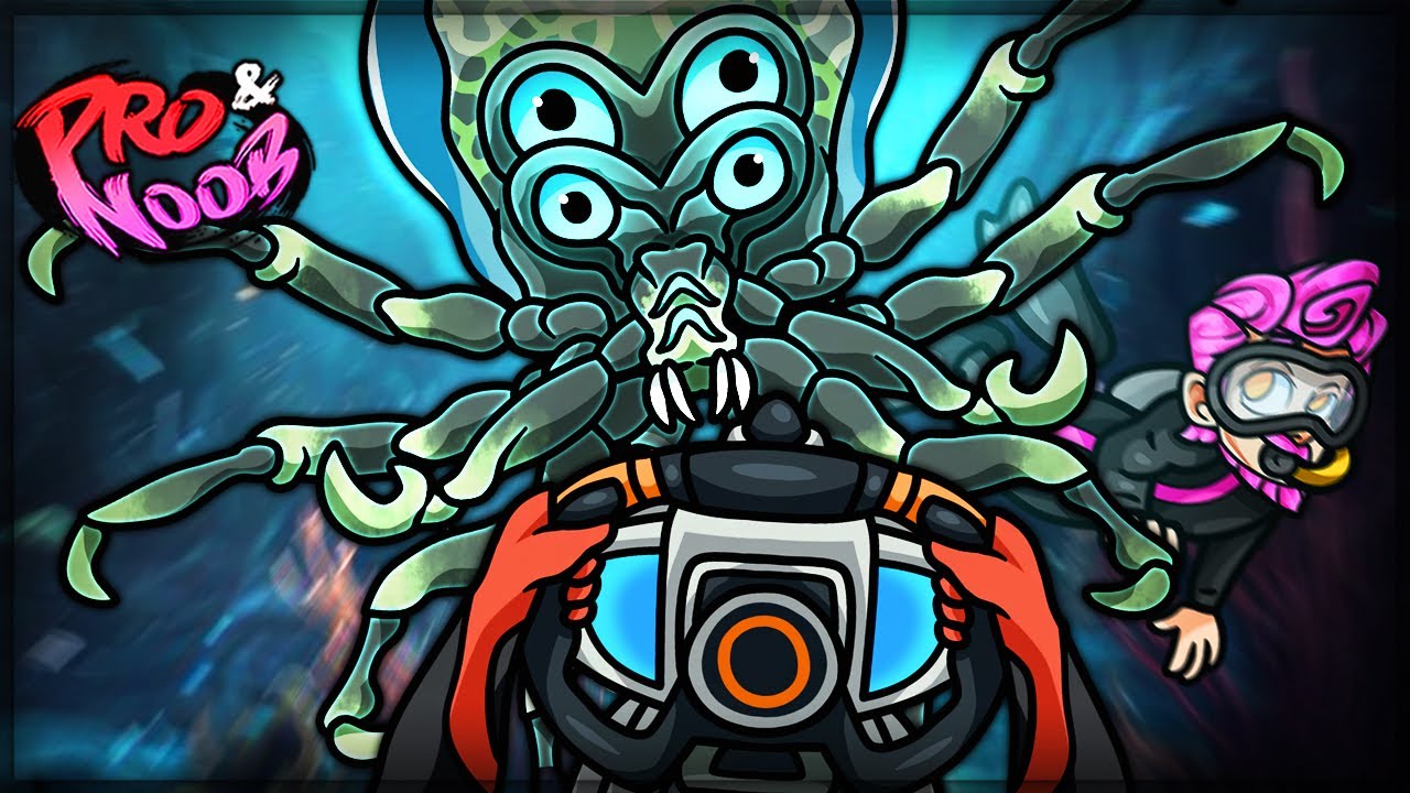 CYCLOPS VS CRABSQUID - Pro and Noob VS Subnautica! (First Time Cyclops Disaster)