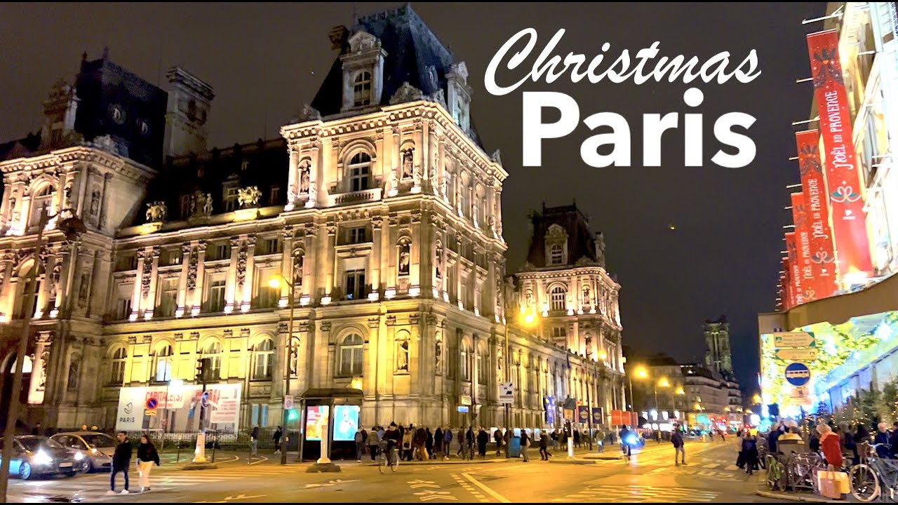 Paris France, Christmas in Paris, 4K HDR 60 fps - HDR Walking, November 27, 2022