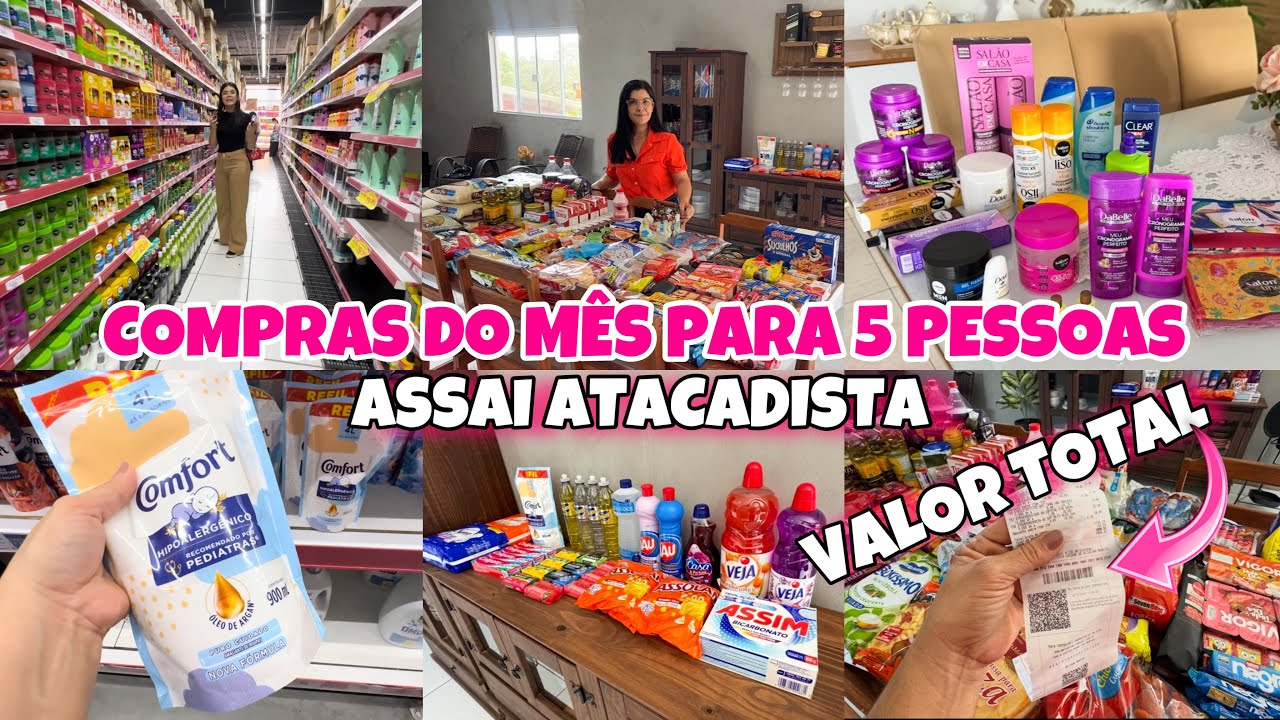 COMPRAS DO MÊS DE OUTUBRO / Assai Atacadista / SURPREENDI COM O VALOR 😱