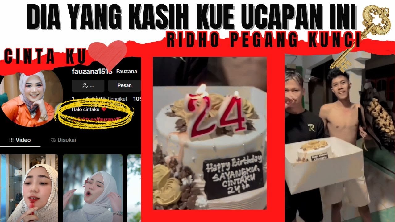 DIA YANG KASIH KUE ULTAH KE MAS IYUN KUNCI NYA RIDHO