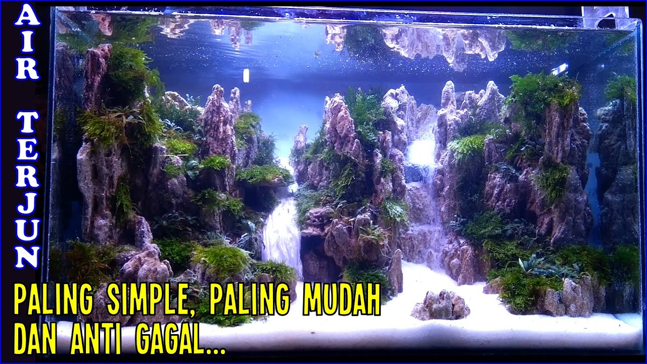 Cara Membuat Aquascape Air Terjun #Tutorial Sistem Pasir Terjun