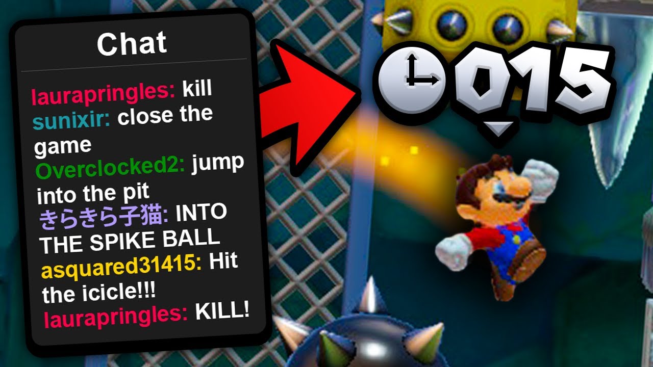 Can I complete a Mario Speedrun while my viewers DESTROY everything?