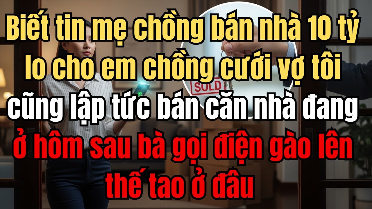 Biết tin mẹ chồng bán nhà 10 tỷ lo cho em chồng cưới vợ tôi cũng lập tức bán căn nhà đang ở