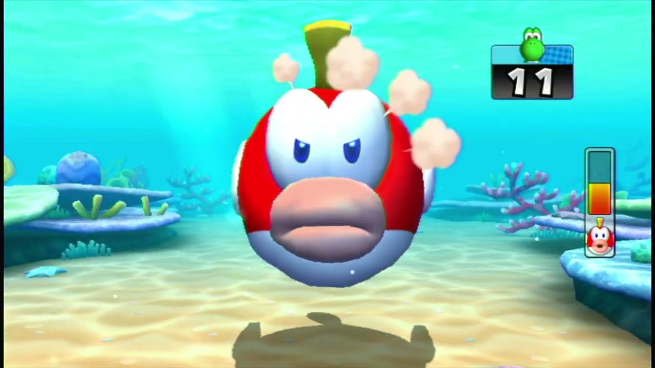 Mario Party 9 Solo Mode Blooper Beach (Yoshi)