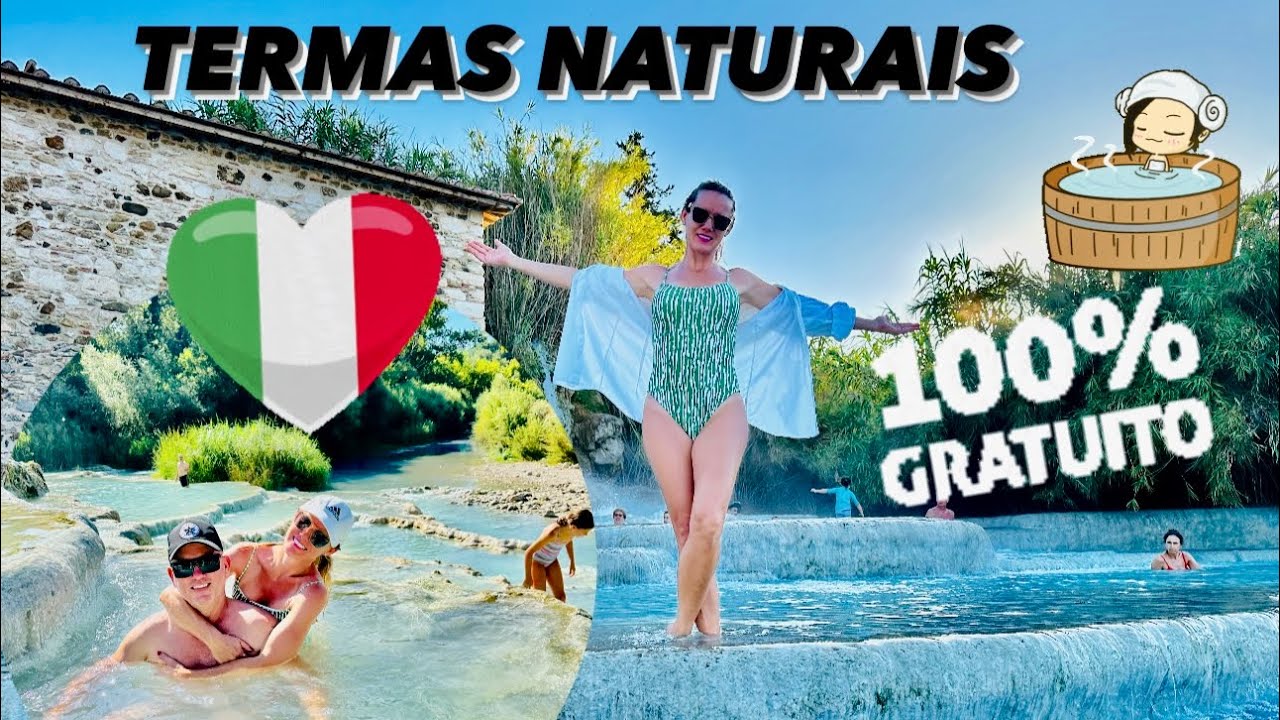 NO MEIO DO NADA UM PARAÍSO NA TOSCANA. Saturnia Itália / Cascate Del Mulino. Destino gratuito!