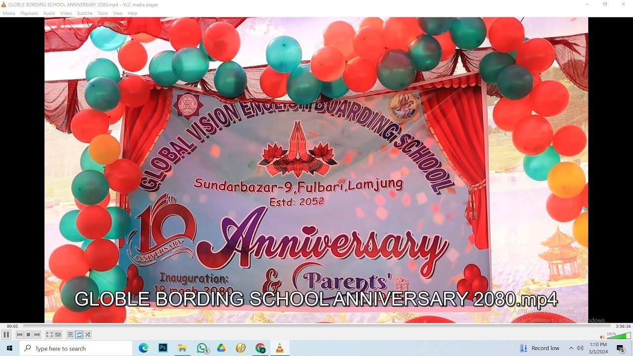 GLOBAL BOARDING SCHOOL ANNIVERSARY 2080