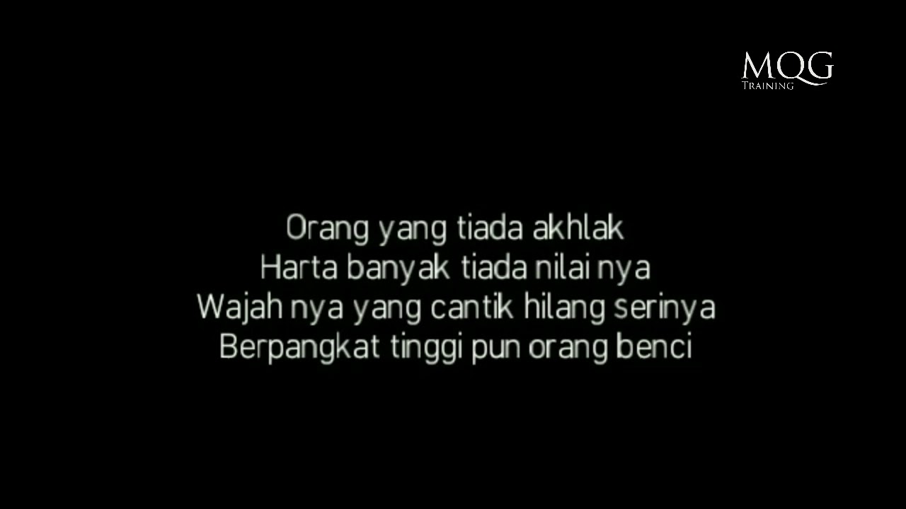 Akhlak Bunga Diri