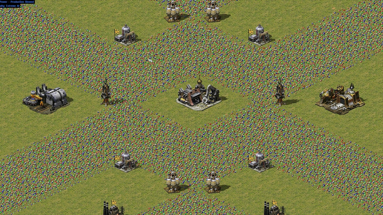Red Alert 2 | Yuri's Revenge | 7 vs 1-prism tank - Extreme beta AI - battle fortress