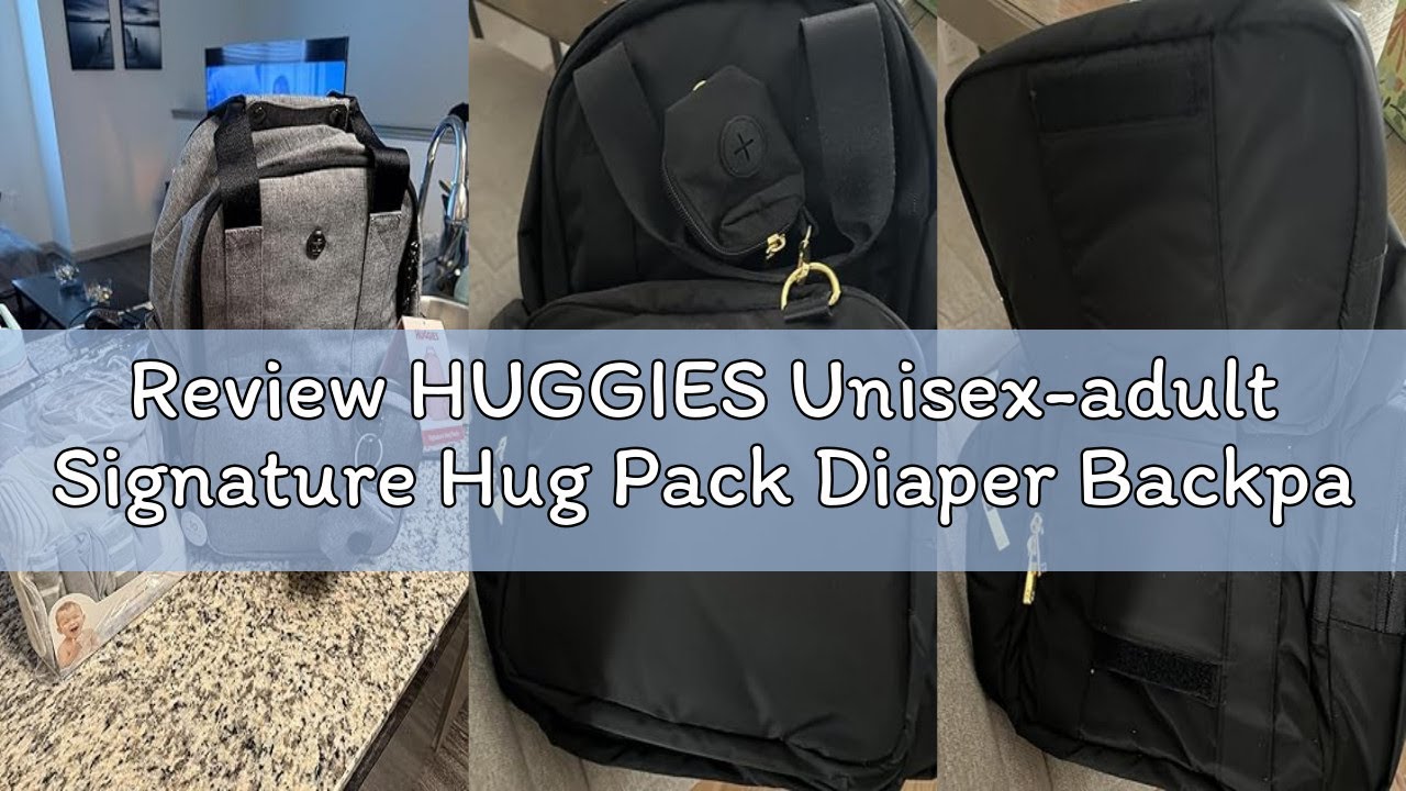 Review HUGGIES Unisex-adult Signature Hug Pack Diaper Backpack, Black, One Size