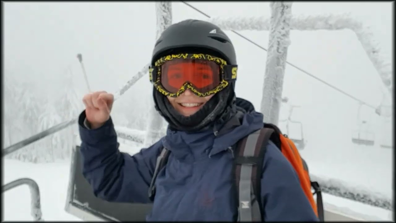 Klínovec, skiing with my mother