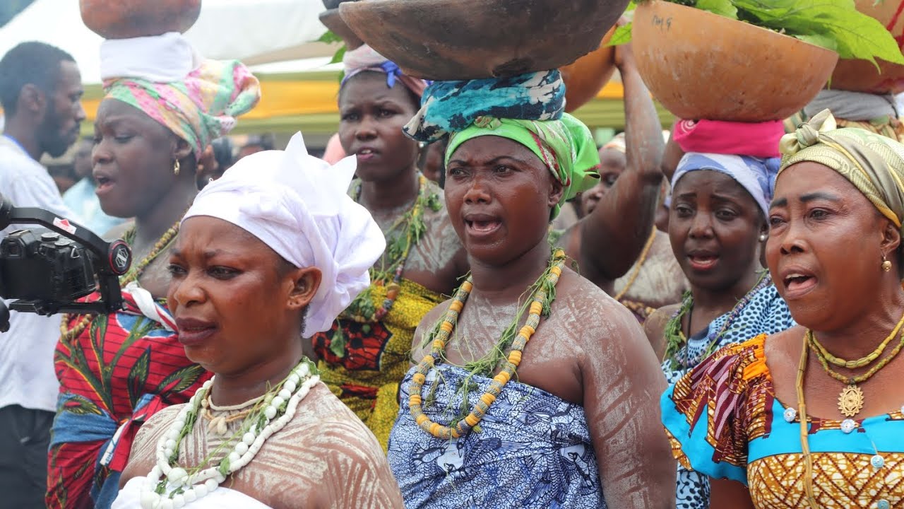 Krobo Rich Culture Display As Nene Sackitey Arrive @Odwira 2023: Akropong Akuapem