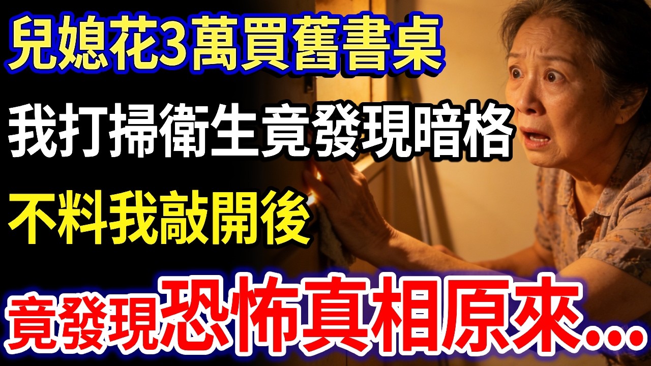 兒媳花3萬買舊書桌！我打掃衛生竟發現暗格！不料我敲開後！竟發現恐怖真相我汗毛直立！原來...#家庭故事 #感人故事 #家庭倫理 #感人故事 #真實生活