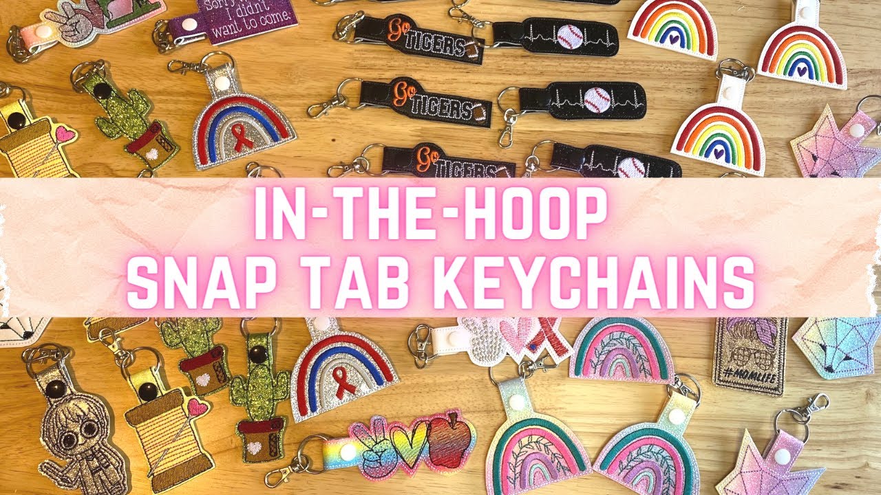 Making 40 In-The-Hoop Snap Tab Keychains on Ricoma EM1010 10 Needle Embroidery Machine