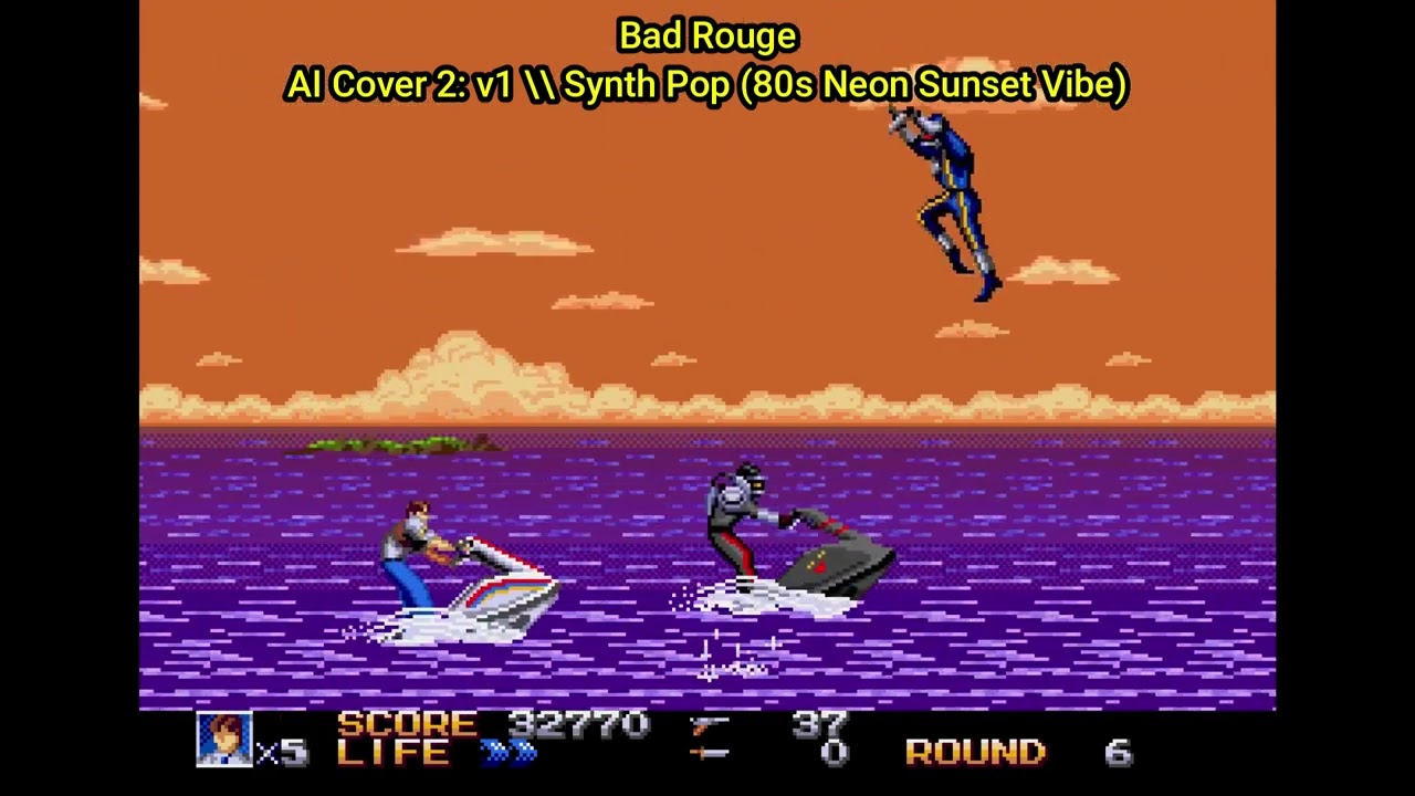 Rolling Thunder 3 - Bad Rouge [AI Cover 2: v1] \\ Synth Pop (80s Neon Sunset Vibe)