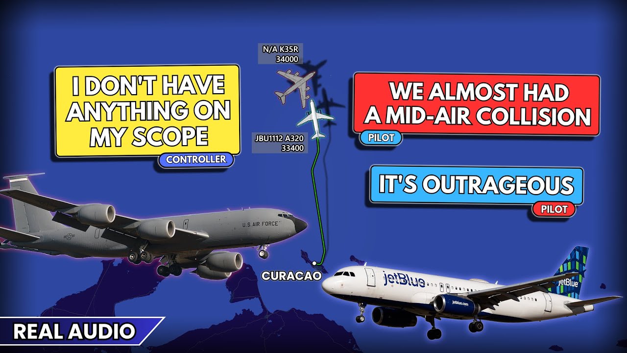 Near Mid-Air collision with military aircraft at 34,000 ft near Curacao. 