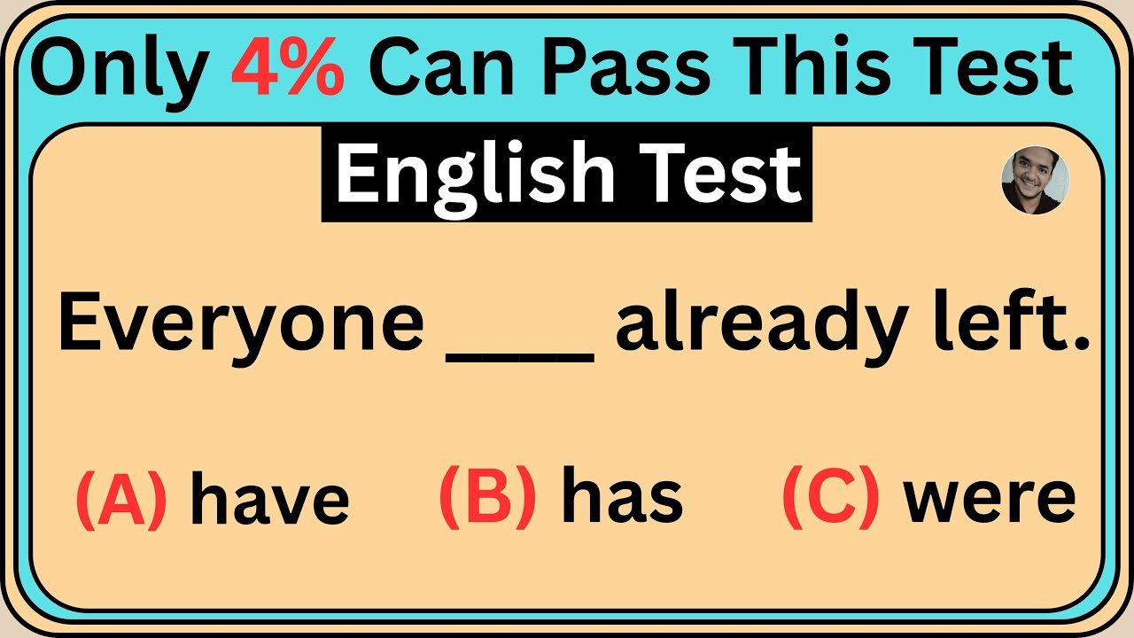 English Grammar Quiz 🌟Only 4% Can Pass This Grammar Test