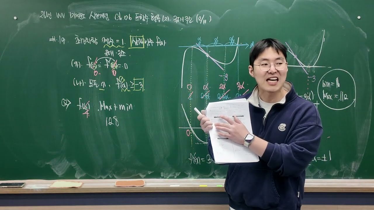 26년 WV 미적분1 실전개념 Ch05 도함수의 활용2 극대극소 19 260213 풀이개선