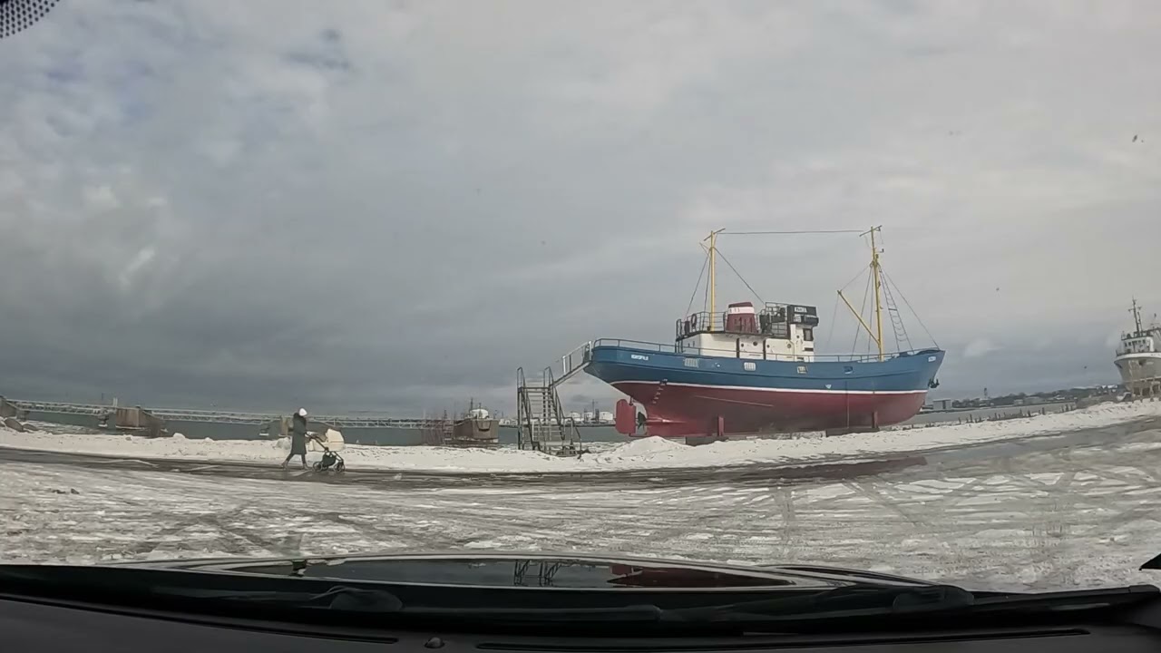 Braucam pa Ventspils sniegotajām ielām ! 24. 02 .2026. Latvija