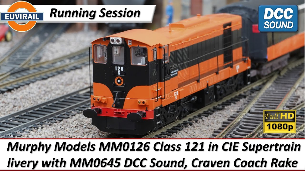 Murphy Models MM0126 Class 121 in CIE Supertrain livery with MM0645 DCC Sound, Craven Coach Rake