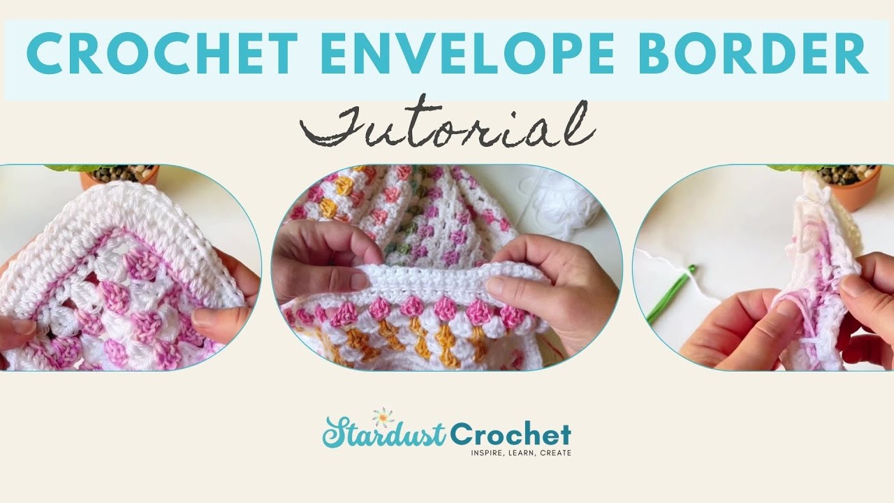 Easy Envelope Border Crochet Tutorial #mosaiccrochet #crochet #crochettutorial