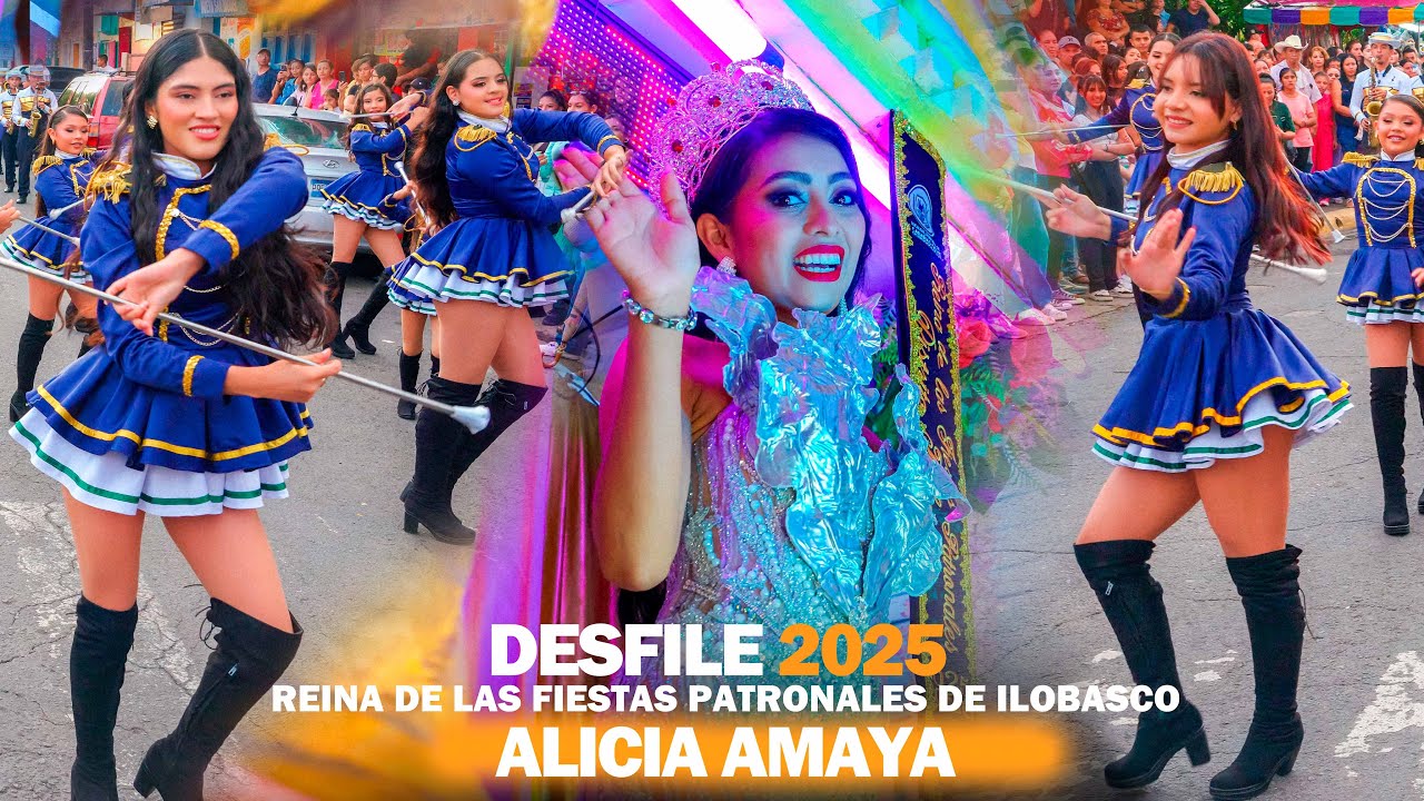 #8 Reina de las Fiestas Patronales Alicia Amaya 2025 Ilobasco, Cabañas, Desfile