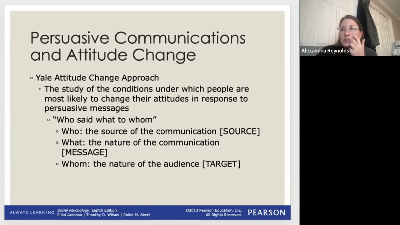 Social Psychology: Chapter 7 (Attitudes and Attitude Change) Part 4