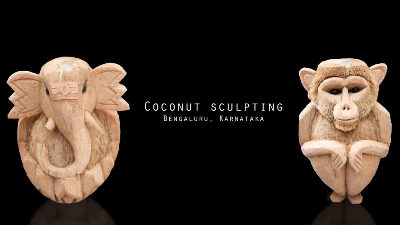 Coconut Sculpting- Bengaluru#CoconutArt#CoconutShellCraft#EcoArt#SustainableLiving#HandcraftedBeauty