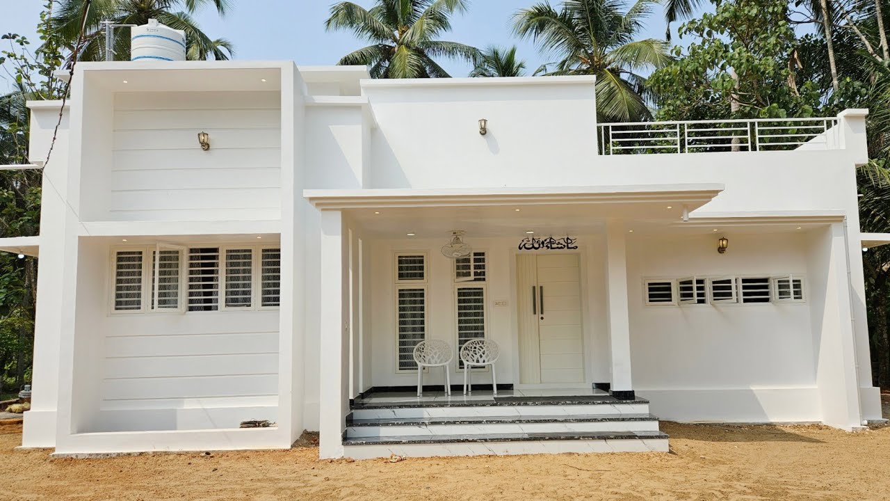ഒറ്റനിലയിൽ നല്ല കിടുക്കാച്ചി വൈറ്റ് ഹൗസ് മക്കളേ 🏡🏡/25Lakhs/1100sqft /2lakhs interior ഉം/Hometour ❤️