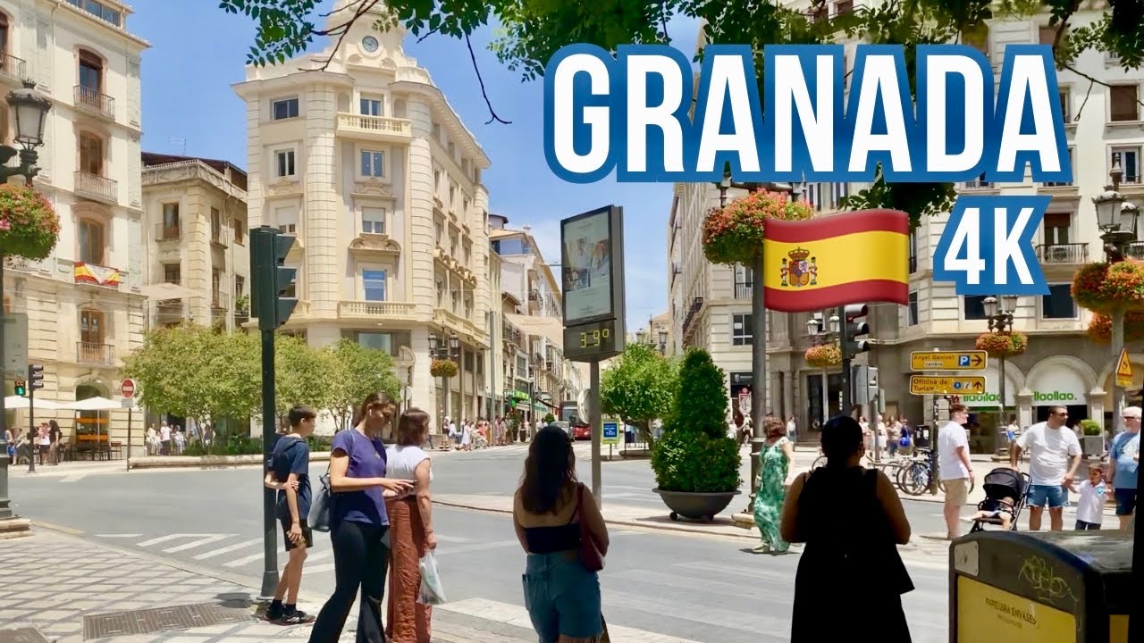Granada en 4K: Paseo desde el Palacio de Congresos hasta Puerta Real
