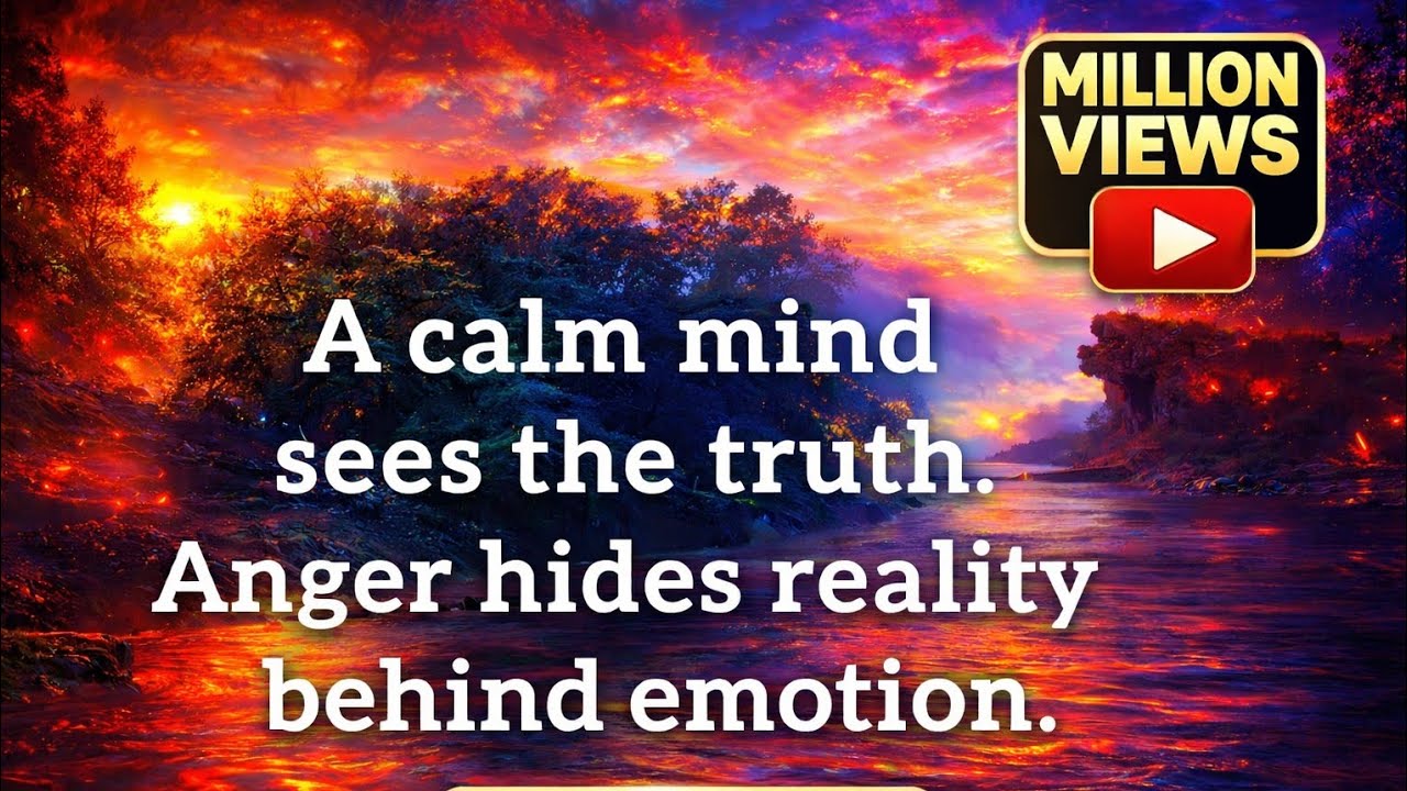 Control Your Anger 🔥 A Calm Mind Sees The Truth | Deep Motivational Quotes