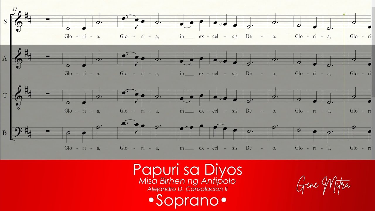 Gloria (Misa Birhen ng Antipolo) | Papuri sa Diyos • Soprano Guide
