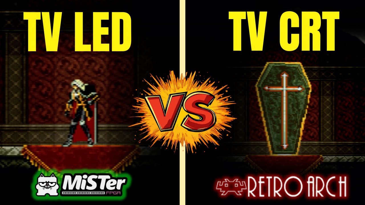 Comparação TV LED + Mister Fpga / TV CRT + Retro Arch | Opinião Sincera
